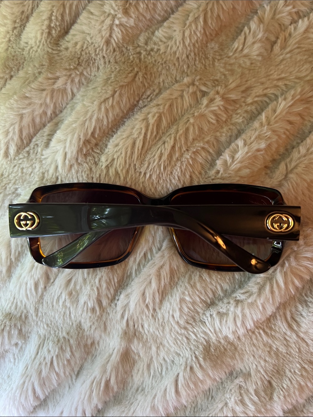 Gucci GG logo Brown Pink Gradient Square Women's ❤️